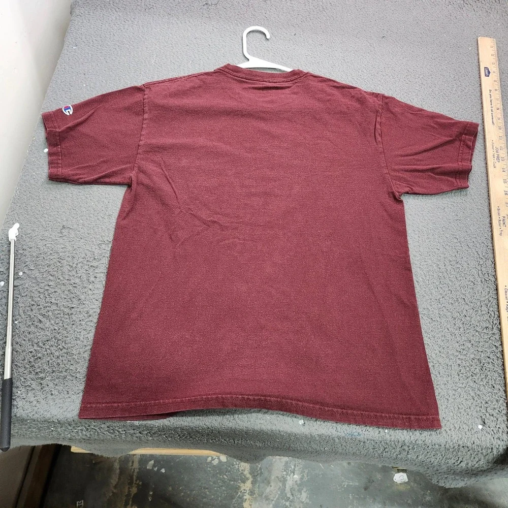 Champion Harvard University T-Shirt Maroon Mens Medium Short Sleeve Logo 12020 - Picture 3 of 6